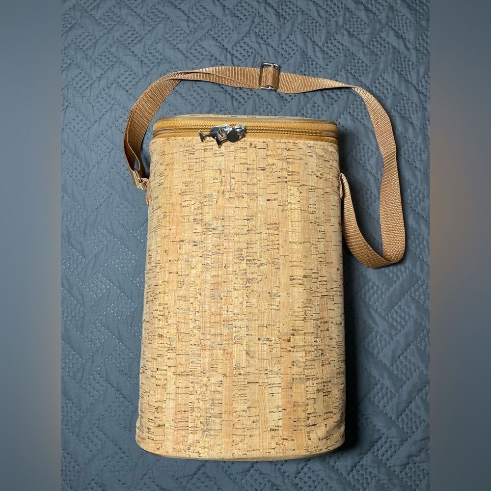 Natural Cork Wine Bag with Adjustable Strap